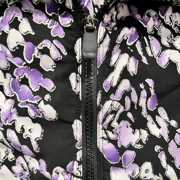Chico's Zynergy Womens Black Purple Full Zip Front Jacket - Picture 8 of 12